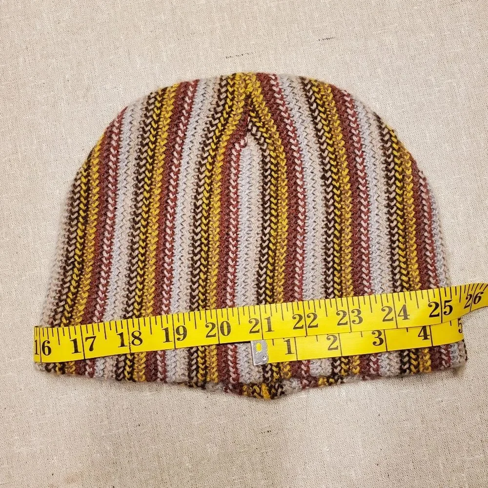 KAVU knit beanie multi striped 100% Acrylic
